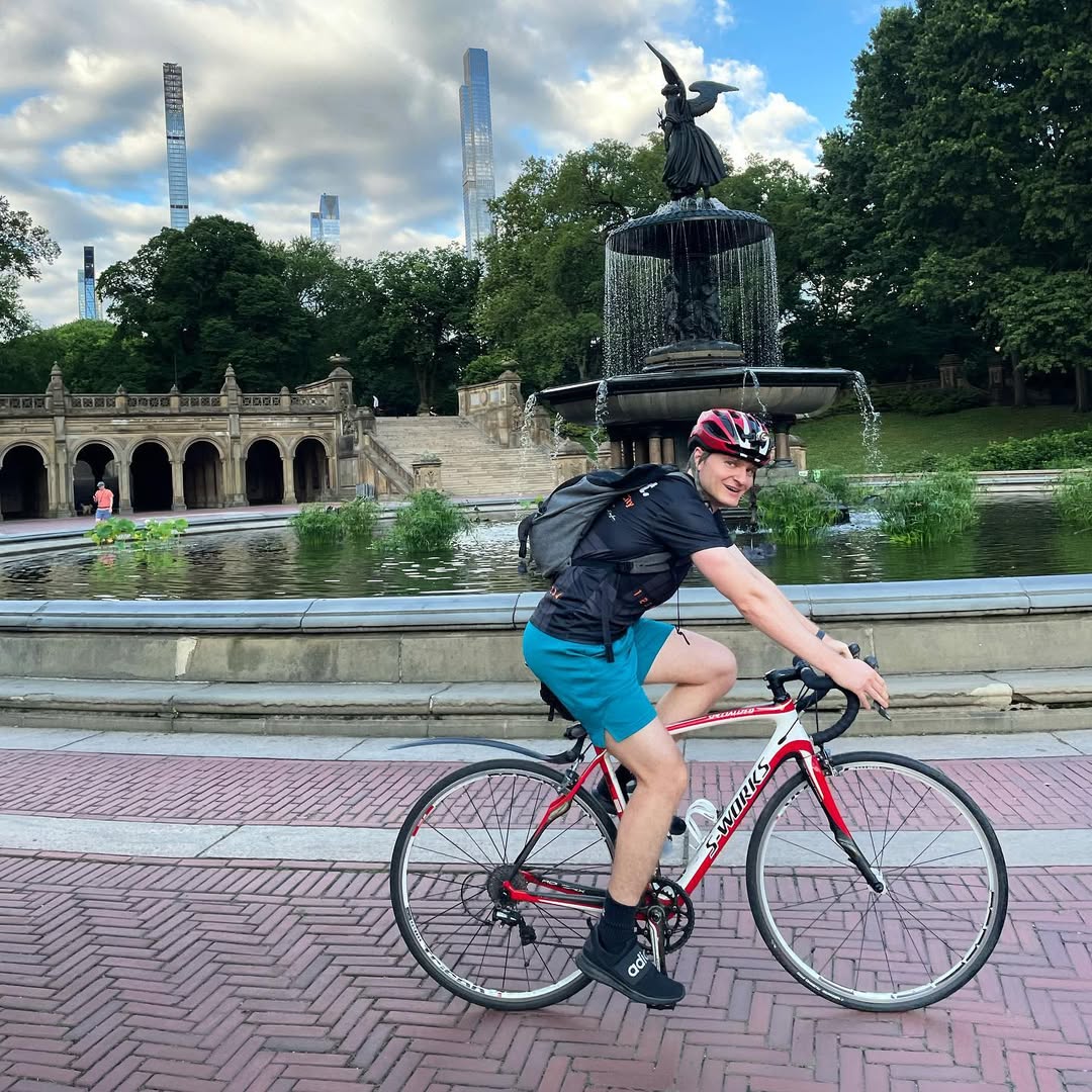 Doing laps around Central Park